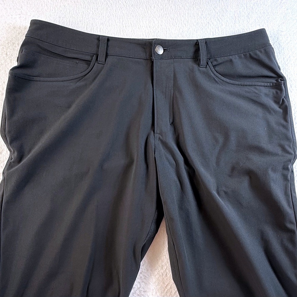 Lululemon ABC Pant Slim Mens 34x32 Warpstreme 5-Pocket Trousers Navy LM5583S